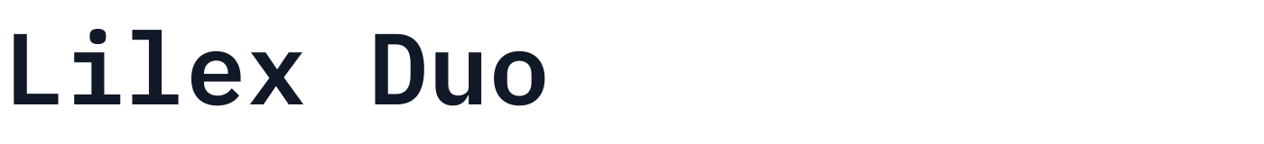 Lilex Duo — LilexDuo-SemiBold.otf