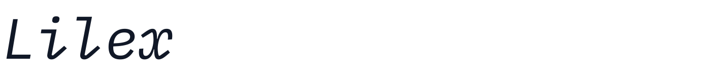 Lilex — Lilex-Italic[wght].ttf
