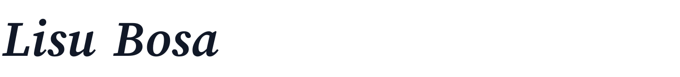 Lisu Bosa — LisuBosa-BlackItalic.ttf