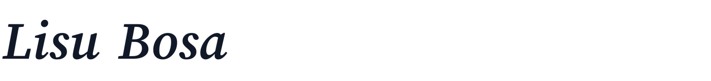 Lisu Bosa — LisuBosa-ExtraBoldItalic.ttf