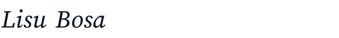 Lisu Bosa — LisuBosa-Italic.ttf