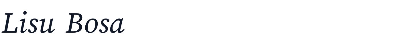 Lisu Bosa — LisuBosa-LightItalic.ttf
