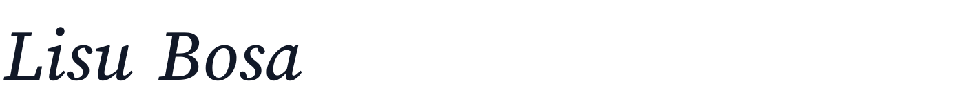 Lisu Bosa — LisuBosa-MediumItalic.ttf