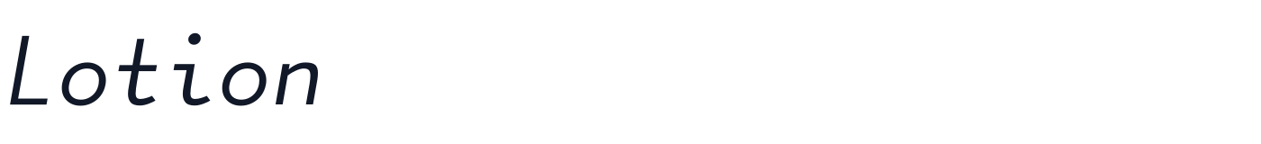 Lotion — Lotion-RegularItalic.ttf