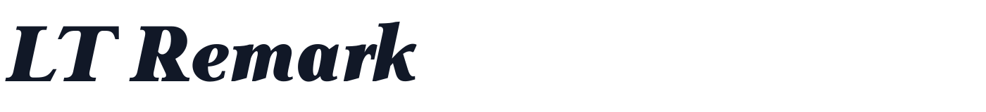 LT Remark — LTRemark-BlackItalic.otf