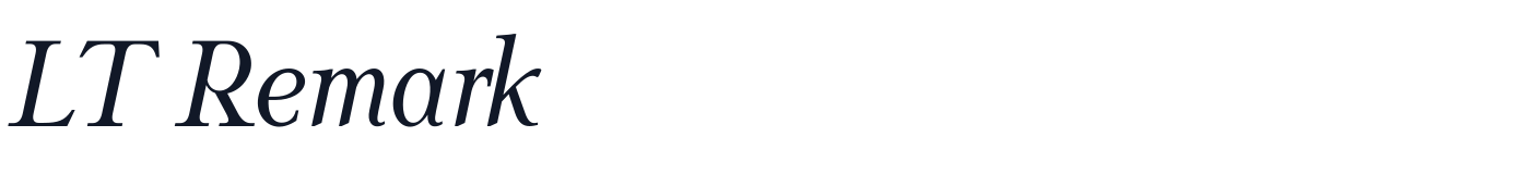 LT Remark — LTRemark-Italic.otf