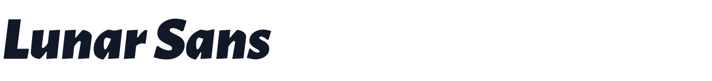 Lunar Sans — LunarSans-BlackItalic.ttf