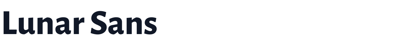 Lunar Sans — LunarSans-Bold.otf