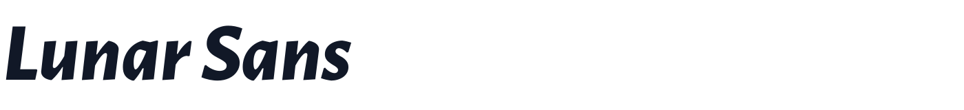 Lunar Sans — LunarSans-BoldItalic.otf
