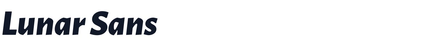 Lunar Sans — LunarSans-ExtraBoldItalic.otf