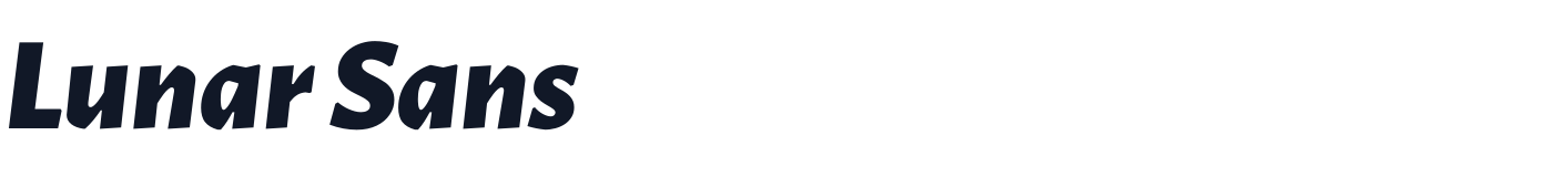 Lunar Sans — LunarSans-ExtraBoldItalic.ttf