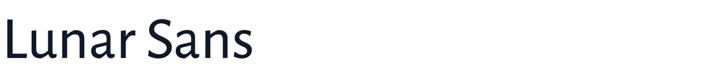 Lunar Sans — LunarSans-Regular.ttf