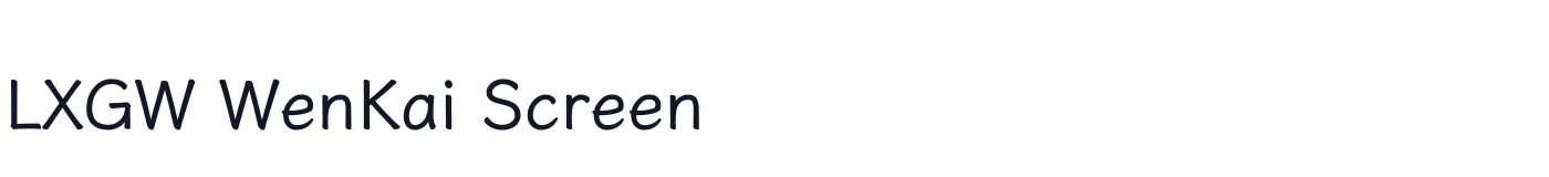 LXGW WenKai Screen — lxgw-wenkai-screen-v1.245-subset-standard.ttf