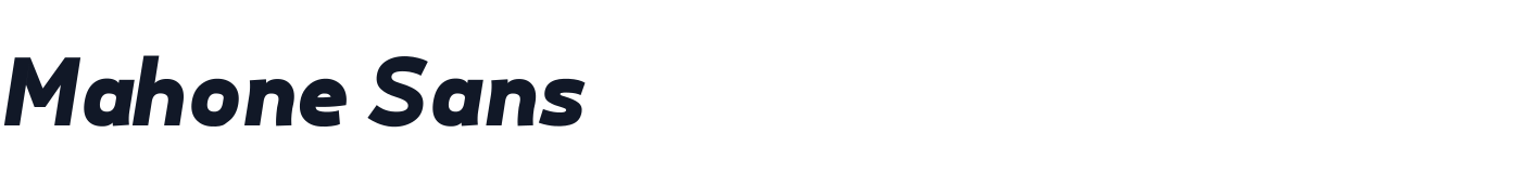 Mahone Sans — MahoneSansBoldItalic.ttf