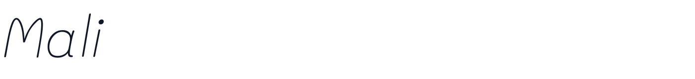 Mali — Mali-ExtraLightItalic.ttf