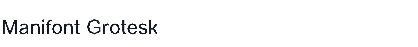 Manifont Grotesk — ManifontGroteskBook.otf