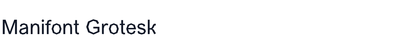 Manifont Grotesk — ManifontGroteskBook.ttf