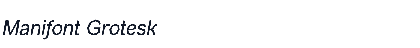 Manifont Grotesk — ManifontGroteskBookItalic.ttf