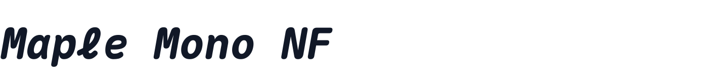 Maple Mono NF — MapleMono-NF-ExtraBoldItalic.ttf