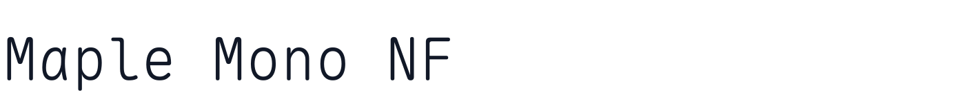 Maple Mono NF — MapleMono-NF-ExtraLight.ttf