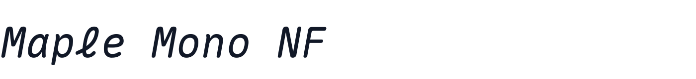 Maple Mono NF — MapleMono-NF-Italic.ttf
