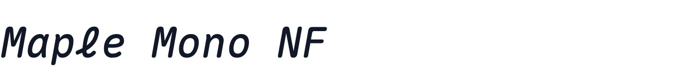 Maple Mono NF — MapleMono-NF-MediumItalic.ttf
