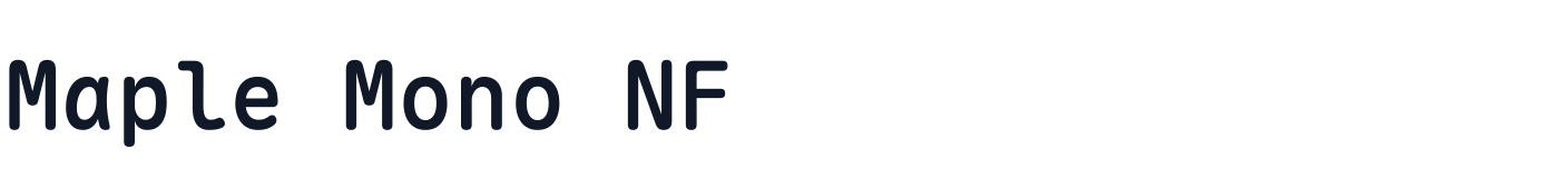 Maple Mono NF — MapleMono-NF-SemiBold.ttf