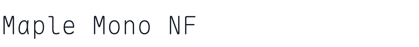 Maple Mono NF — MapleMono-NF-Thin.ttf