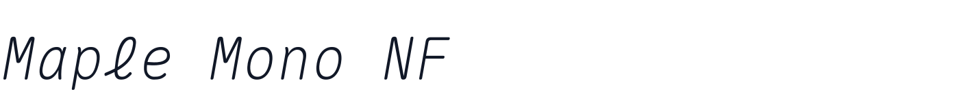 Maple Mono NF — MapleMono-NF-ThinItalic.ttf