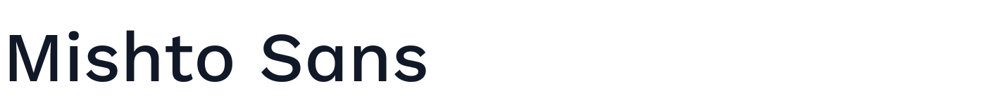 Mishto Sans — MishtoSans-Medium.ttf