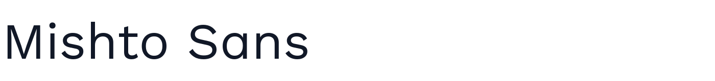Mishto Sans — MishtoSans-Regular.ttf