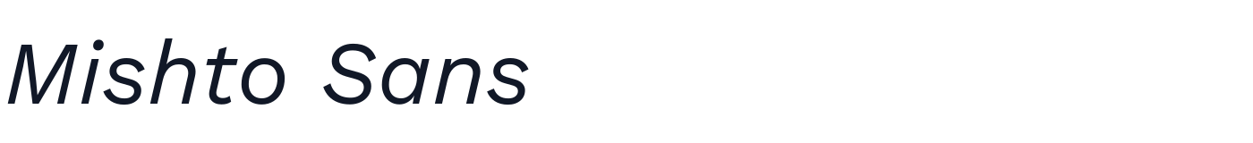 Mishto Sans — MishtoSans-VariableItalic.ttf