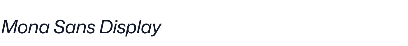 Mona Sans Display — MonaSansDisplay-Italic.otf