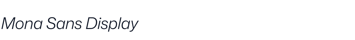 Mona Sans Display — MonaSansDisplay-LightItalic.otf