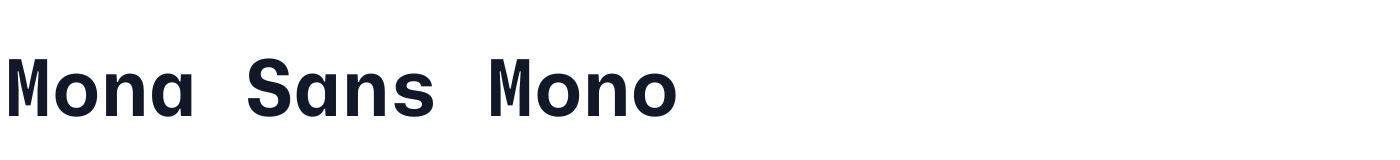 Mona Sans Mono — MonaSansMono-Bold.otf
