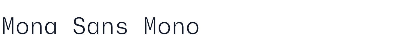 Mona Sans Mono — MonaSansMono-Light.otf