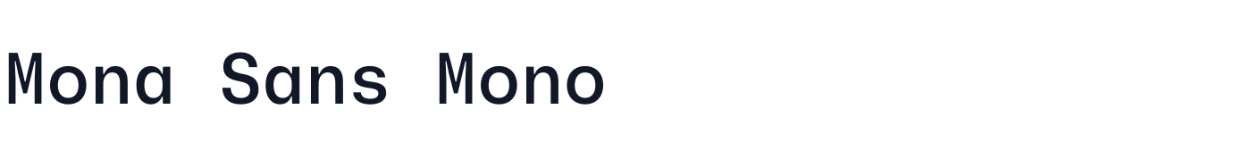 Mona Sans Mono — MonaSansMono-Medium.otf