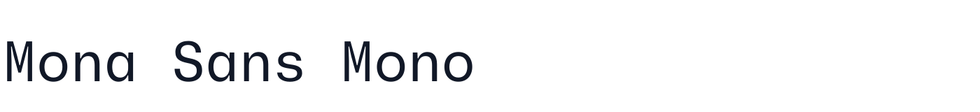 Mona Sans Mono — MonaSansMono-Regular.otf