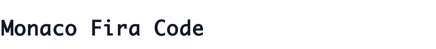 Monaco Fira Code — MonacoFiraCode-Bold.ttf