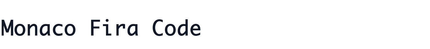 Monaco Fira Code — MonacoFiraCode-Medium.ttf