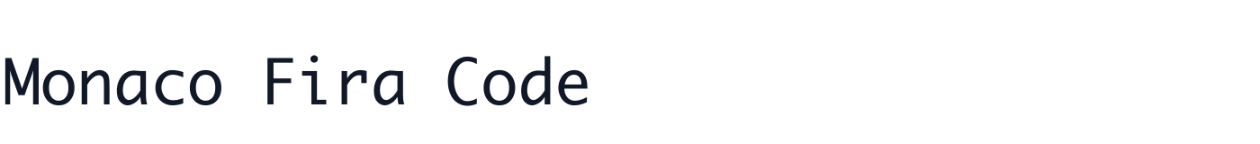 Monaco Fira Code — MonacoFiraCode-Regular.ttf