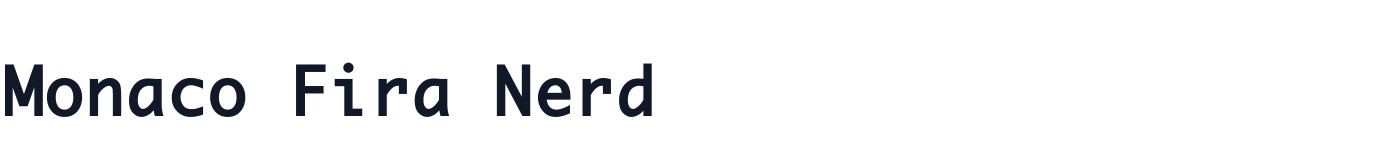 Monaco Fira Nerd — MonacoFiraNerd-Bold.ttf