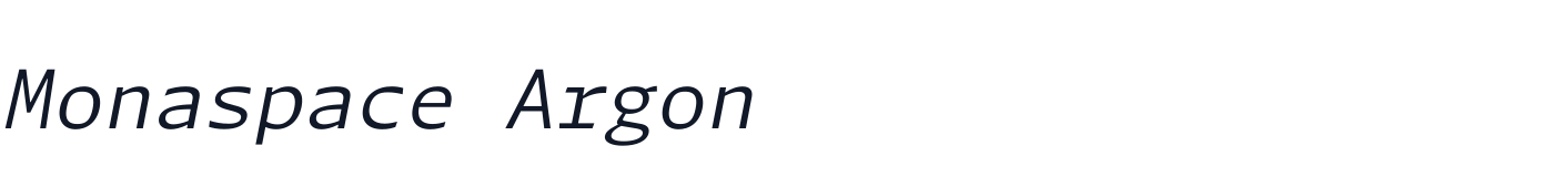 Monaspace Argon — monaspace-argon-latin-300-italic.ttf