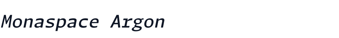 Monaspace Argon — monaspace-argon-latin-500-italic.ttf
