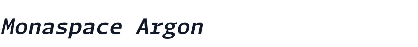 Monaspace Argon — monaspace-argon-latin-600-italic.ttf