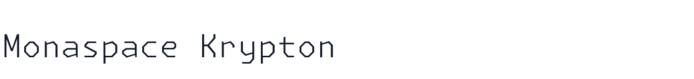 Monaspace Krypton — monaspace-krypton-latin-200-normal.ttf
