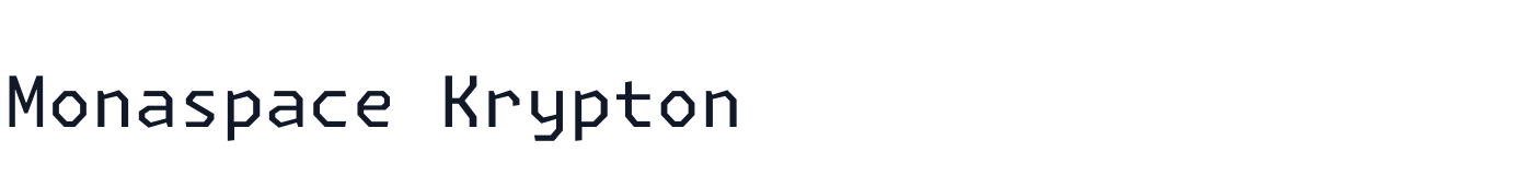 Monaspace Krypton — monaspace-krypton-latin-400-normal.ttf
