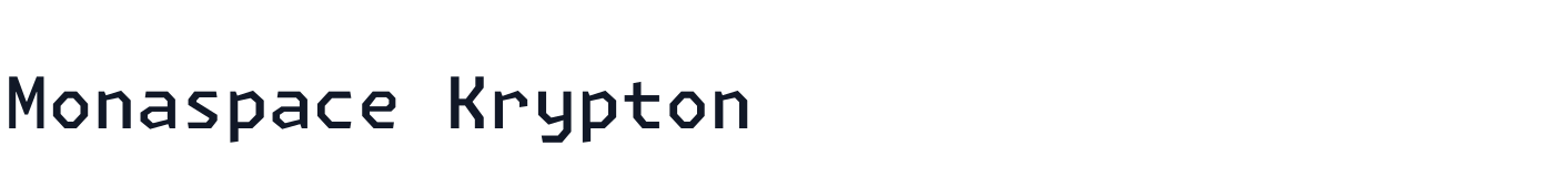 Monaspace Krypton — monaspace-krypton-latin-500-normal.ttf