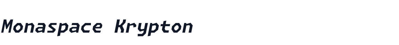 Monaspace Krypton — monaspace-krypton-latin-700-italic.ttf