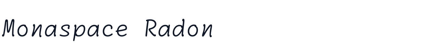 Monaspace Radon — monaspace-radon-latin-200-normal.ttf